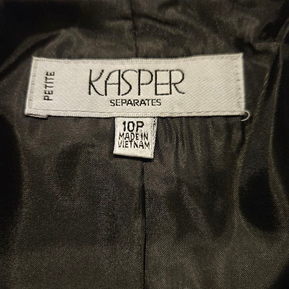 Women's Kasper Petite Pink, Black & White Tweed Blazer Jacket 10P - Picture 3 of 10